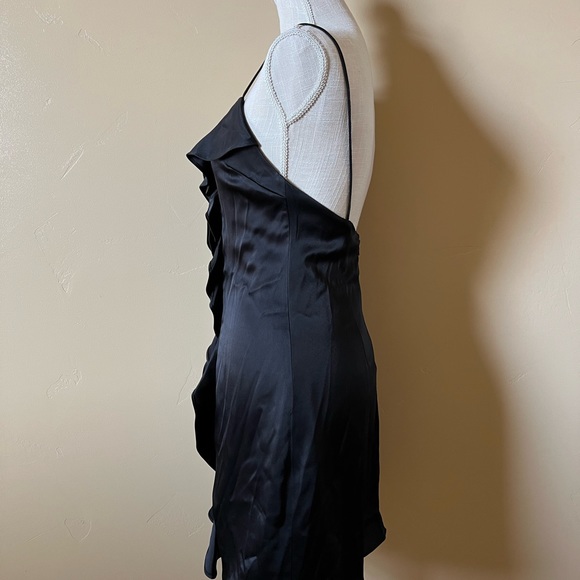 NWT Alice + Olivia Mayer Ruffle Satin Minidress Sz 2 - Picture 4 of 7
